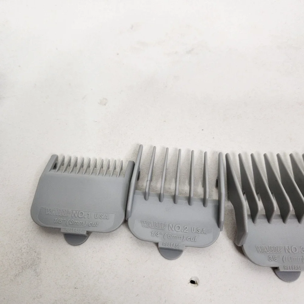 Vintage Wahl Super Taper II Clipper Silver Electric Hair Trimmer W/ Guards USA